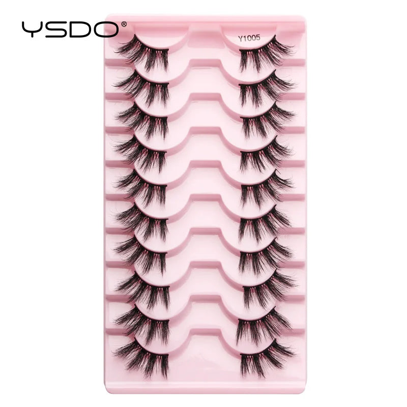 New Fox Half Eyelashes 3/10 Pairs 3D Mink Lashes Natural Eyelash Extension Cat Eye Eyelashes Makeup Tools faux Cils maquiagem - Blinksy